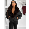 Čierna zimná bunda ZOLARI s kožúškom