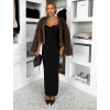 Čierne dlhé šaty LUVEORA na ramienka