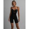 Černý zeštíhlující stahovací korzet overal OLWENA (Veľkosť L)