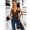Hnedé body DORALYN s výstrihom