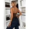 Hnědé korzetové body ZEPHIRA na ramínka (Veľkosť M/L)