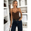 Hnědé korzetové body ZEPHIRA na ramínka (Veľkosť M/L)