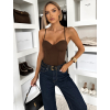 Hnědé korzetové body ZEPHIRA na ramínka (Veľkosť M/L)
