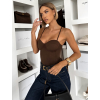 Hnědé korzetové body ZEPHIRA na ramínka (Veľkosť M/L)