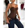 Hnědé korzetové body ZEPHIRA na ramínka (Veľkosť M/L)