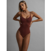 Hnědé zeštíhlující stahovací body YONDREL (Veľkosť L)