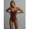 Hnědé zeštíhlující stahovací body YONDREL (Veľkosť L)