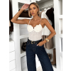 Krémové elegantní body ORRAVE na ramínka (Veľkosť M/L)