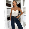 Krémové elegantní body ORRAVE na ramínka (Veľkosť M/L)