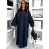 Modré džínové oversize maxi šaty FYNERA (Veľkosť M/L)