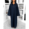 Modré džínové oversize maxi šaty FYNERA (Veľkosť M/L)