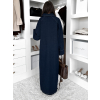 Modré džínové oversize maxi šaty FYNERA (Veľkosť M/L)