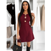 Vínové elegantné krátke koktailové šaty LUNAVIA