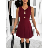 Vínové elegantné krátke koktailové šaty LUNAVIA