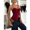 Vínové korzetové body ZEPHIRA na ramínka (Veľkosť M/L)
