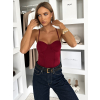 Vínové korzetové body ZEPHIRA na ramínka (Veľkosť M/L)