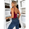 Vínové společenské body DORALYN s výstřihem na ramínka (Veľkosť M/L)
