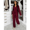 Vínový voľný nohavicový kostým KLAVONIX