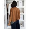 Hnědá oversize semišová vestička JAKKY (Veľkosť ONESIZE)