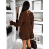 Hnědé áčkové krátké šaty SEPIA (Veľkosť ONESIZE)