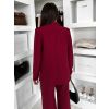 Bordó elegantní kostýmek dámský oblek CARISIA (Veľkosť ONESIZE)