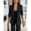 Čierny nohavicový kostým dámsky oblek CARISIA