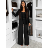 Čierny nohavicový kostým dámsky oblek CARISIA