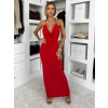 Červené dlhé priliehavé šaty OVRIDA