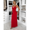 Červené dlhé priliehavé šaty OVRIDA