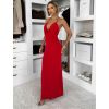 Červené dlouhé přiléhavé šaty OVRIDA (Veľkosť ONESIZE)