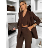 Hnedý 3 dielny kostým dámsky oblek HOULET
