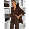 Hnědý 3 dílný kostýmek dámský oblek HOULET (Veľkosť ONESIZE)