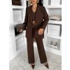 Hnědý 3 dílný kostýmek dámský oblek HOULET (Veľkosť ONESIZE)