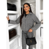 Šedá krátka prechodná bundičko EVYNO