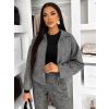 Šedá krátká přechodná bundičko EVYNO (Veľkosť ONESIZE)