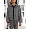 Šedá krátká přechodná bundičko EVYNO (Veľkosť ONESIZE)