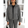 Šedá krátka prechodná bundičko EVYNO