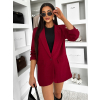 Bordó elegantní basic sako SIRONA (Veľkosť ONESIZE)