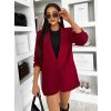 Bordó elegantní basic sako SIRONA (Veľkosť ONESIZE)