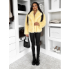 Žltý faux fur huňatý kožušinový kabátik MORVEN