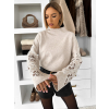 Béžový elegantný sveter XYLOREA