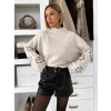 Béžový elegantný sveter XYLOREA