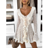 Biele čipkované krátke šaty KELMORY