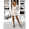 Biele čipkované krátke šaty KELMORY