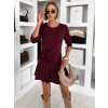 Bordó áčkové jesenné šaty HYNORA