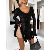 Čierne čipkované krátke šaty KELMORY