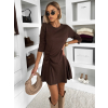 Hnedé áčkové jesenné krátke šaty HYNORA