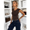 Hnědé elastické basic body HELMYRA (Veľkosť ONESIZE)