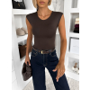 Hnědé elastické basic body HELMYRA (Veľkosť ONESIZE)