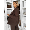 Tmavě hnědý elegantní kostýmový kostýmek CARISIA (Veľkosť ONESIZE)